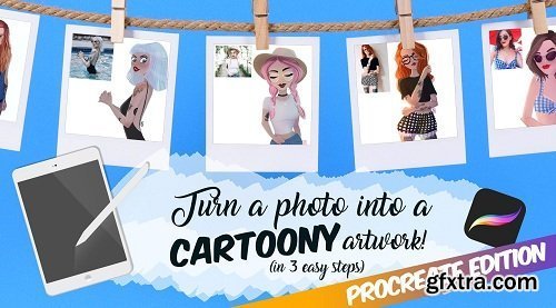 Turn a Photo into a Cartoony Artwork with Procreate App!