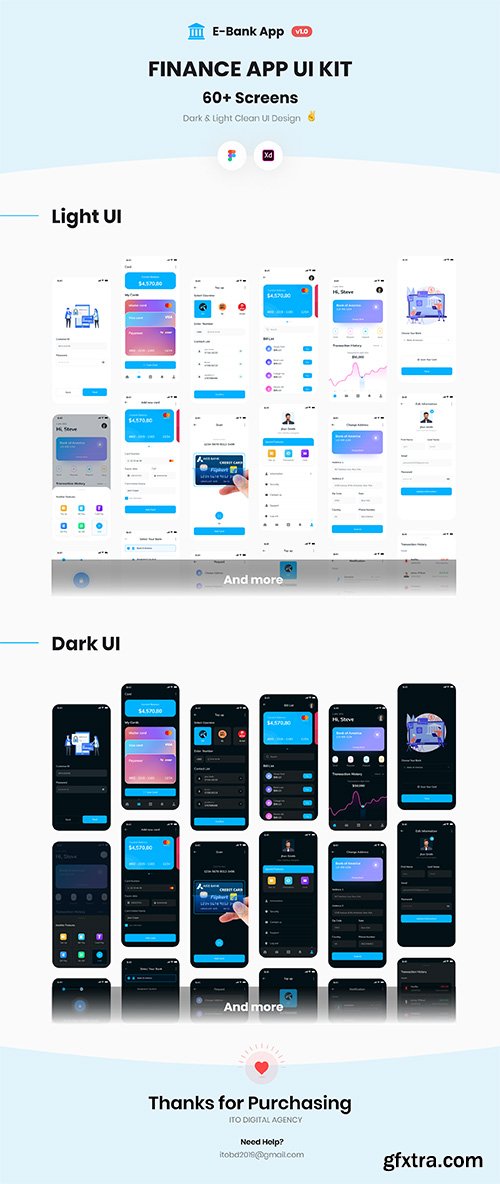 E-Bank - Finanace App UI Kit