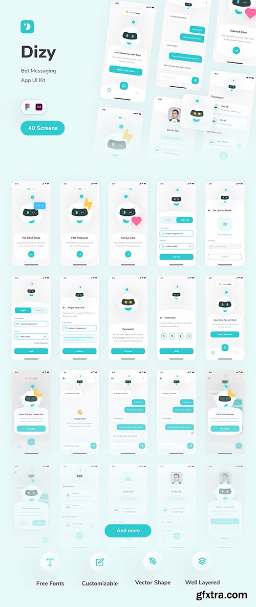 Dizy - Bot Messaging App UI Kit