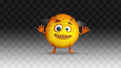 Videohive - Furry Monster Harry Cheers - 33140033 - 33140033