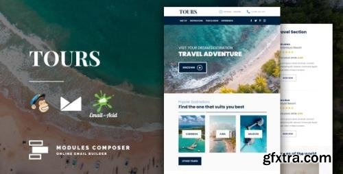 ThemeForest - Tours v1.0 - Responsive Email for Hotels, Booking & Traveling with Online Builder - 33123624