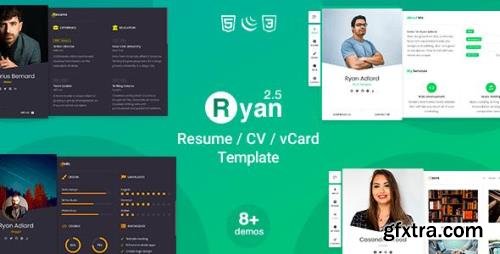 ThemeForest - Ryan v2.5.0 - CV Resume Template - 21584603