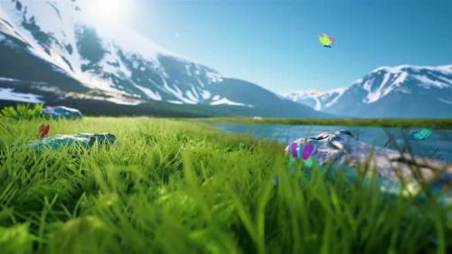 Videohive - Butterflies near river 4K - 33131732 - 33131732