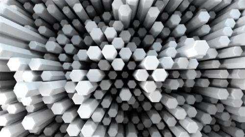 Videohive - White Hexagons Background - 33132114 - 33132114