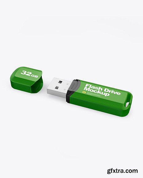 Textured USB Flash Drive Mockup 86504