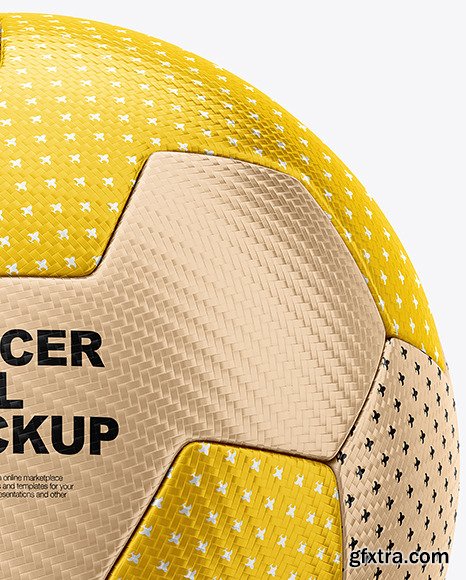 Metallic Soccer Ball Mockup 86503