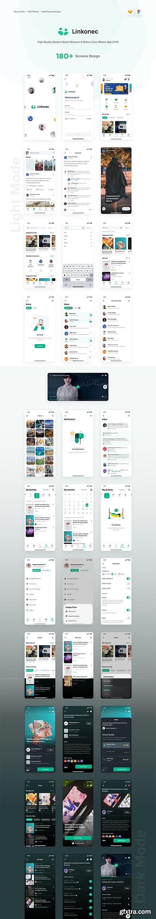 Linkonec Student Social Network & Online Class Mobile App