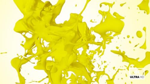 Videohive - Yellow Paint Jet Stream Splash V2 - 33219644 - 33219644