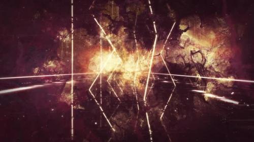 Videohive - Nebula Bridge Neon Light Loop 4K - 33220857 - 33220857