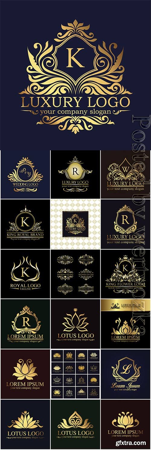 Elegant logos for business companies in vector