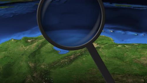 Videohive - Magnifying Glass Finds Maracaibo City - 33224056 - 33224056