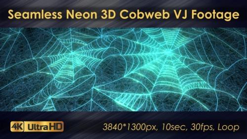 Videohive - Seamless Neon 3D Cobweb VJ Footage - 33225771 - 33225771