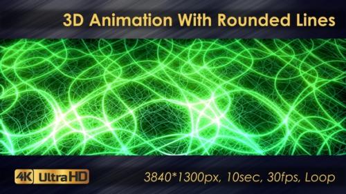 Videohive - 3D Animation With Rounded Lines - 33225773 - 33225773