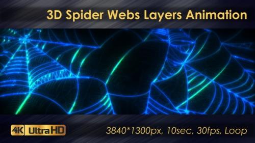 Videohive - 3D Spider Webs Layers Animation - 33225774 - 33225774