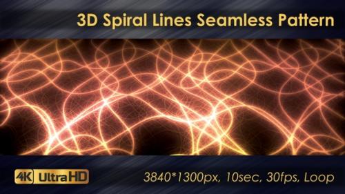 Videohive - 3D Spiral Lines Seamless Pattern - 33225775 - 33225775