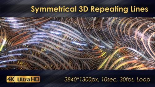 Videohive - Symmetrical 3D Geometric Repeating Lines - 33225777 - 33225777