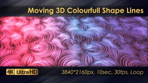 Videohive - Moving 3D Colourfull Shape Lines Animation - 33225786 - 33225786