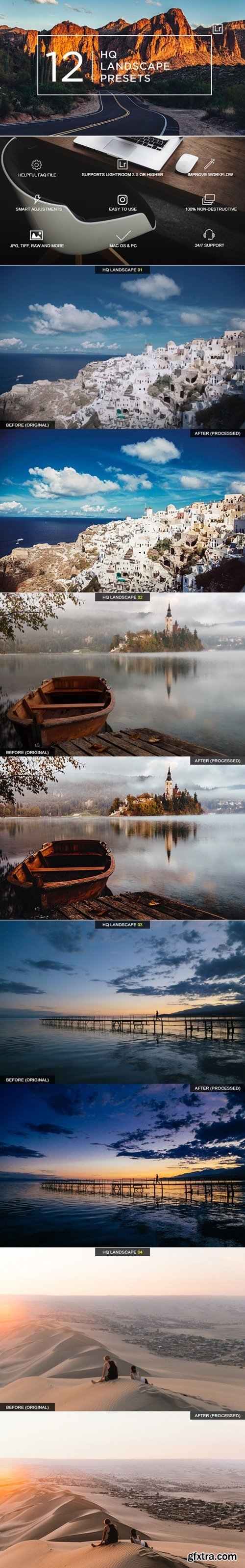 GraphicRiver - 12 HQ Landscape Lightroom Presets 23659848