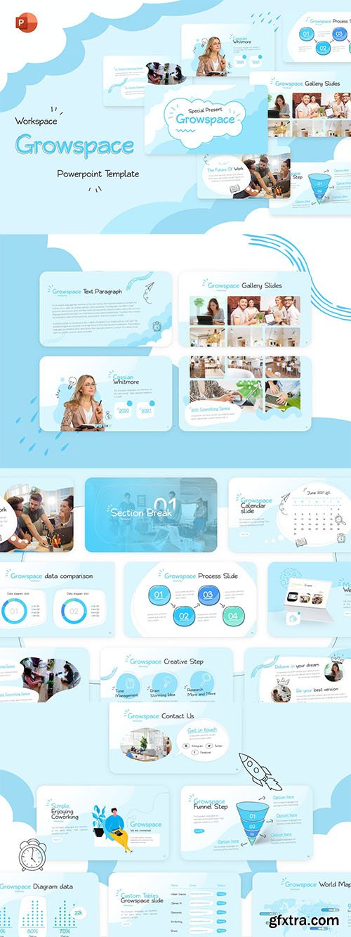 Growspace Workspace Creative PowerPoint Template