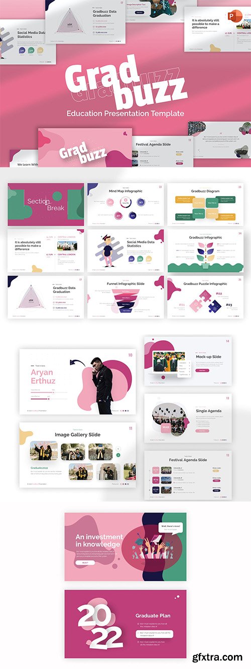 Gradbuzz Education Creative PowerPoint Template