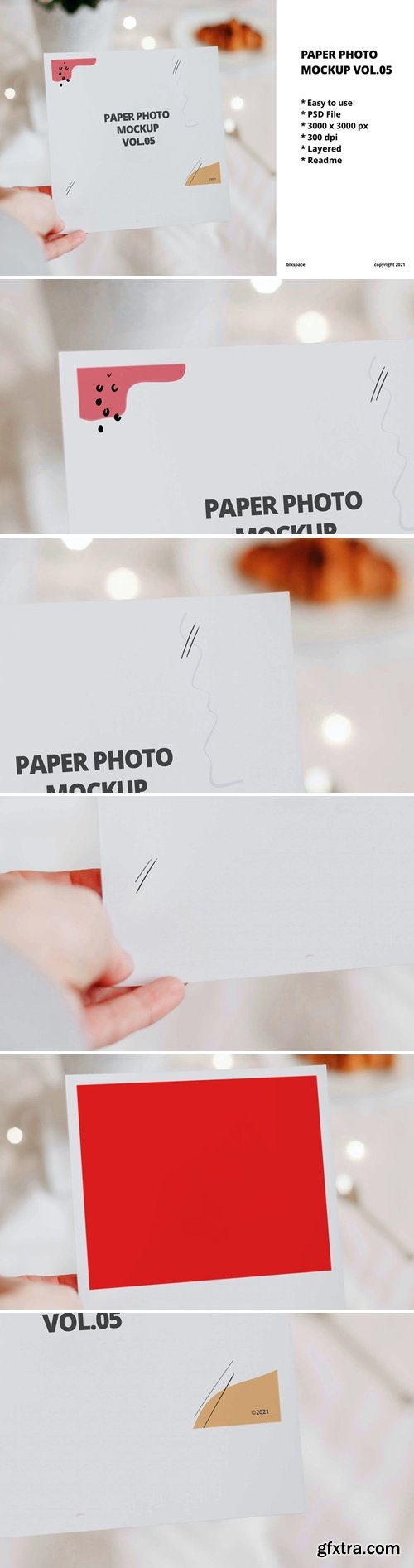 Paper Photo Mockup Vol.05