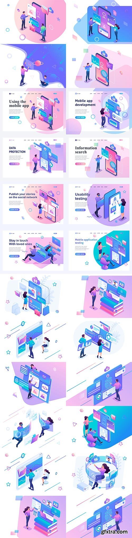 Flat isometric vector 3D concept illustration # 43