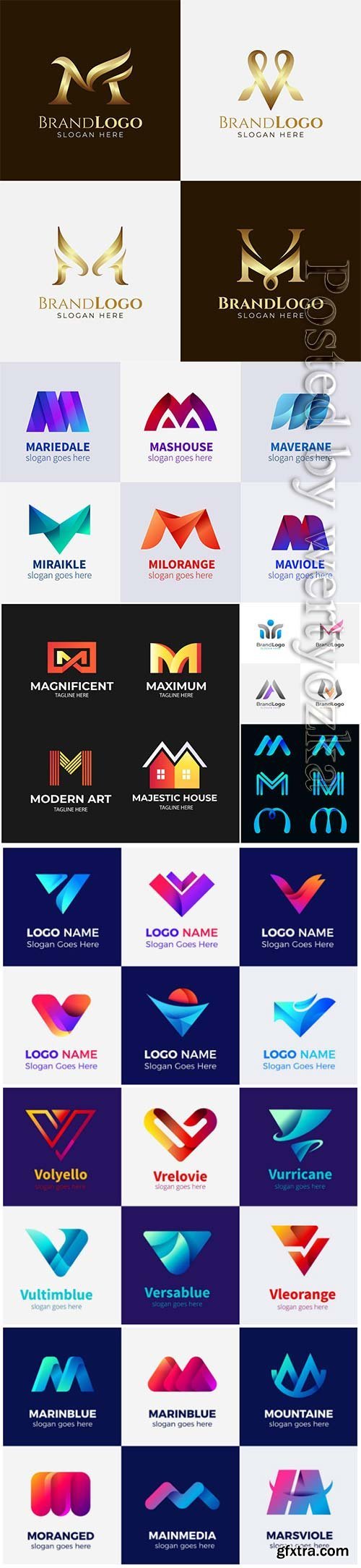 Logos in vector template