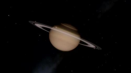 Videohive - Planet Saturn Timelapse and Flyby Through the Rings - 33227140 - 33227140