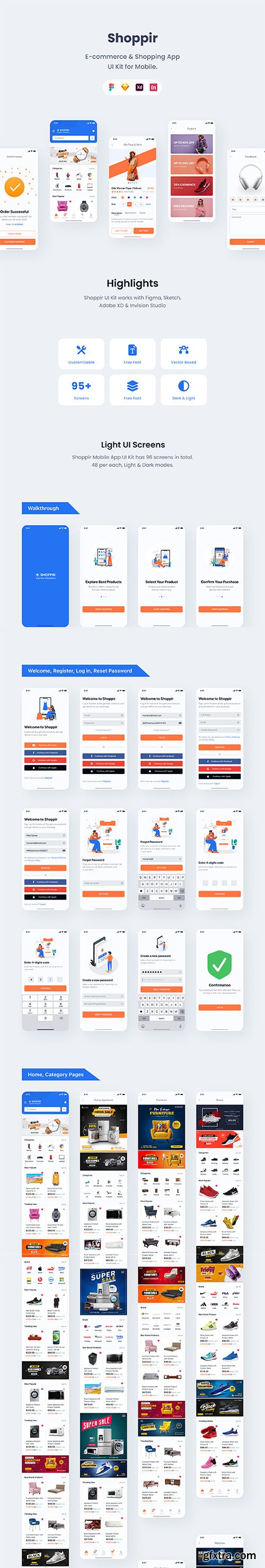 Shoppir - Shopping & E-commerce App UI Kit