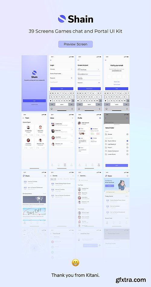 Shain - HR Employee App UI KIt