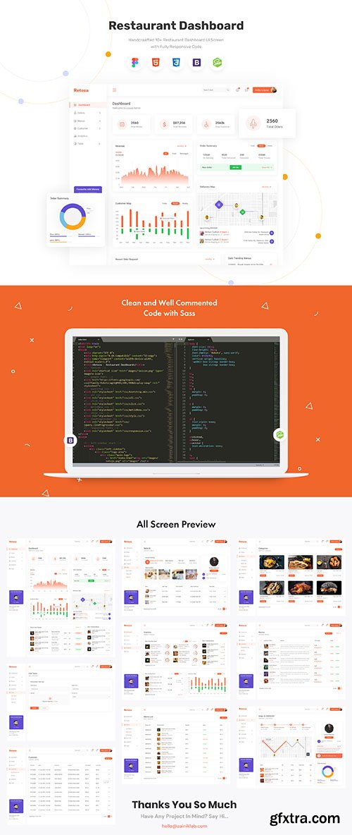 Retoza - Restaurant Dashboard (Design + Code)
