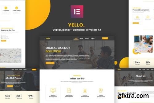 ThemeForest - Yello v3.2.4 - Digital Agency Elementor Template Kit - 33166398