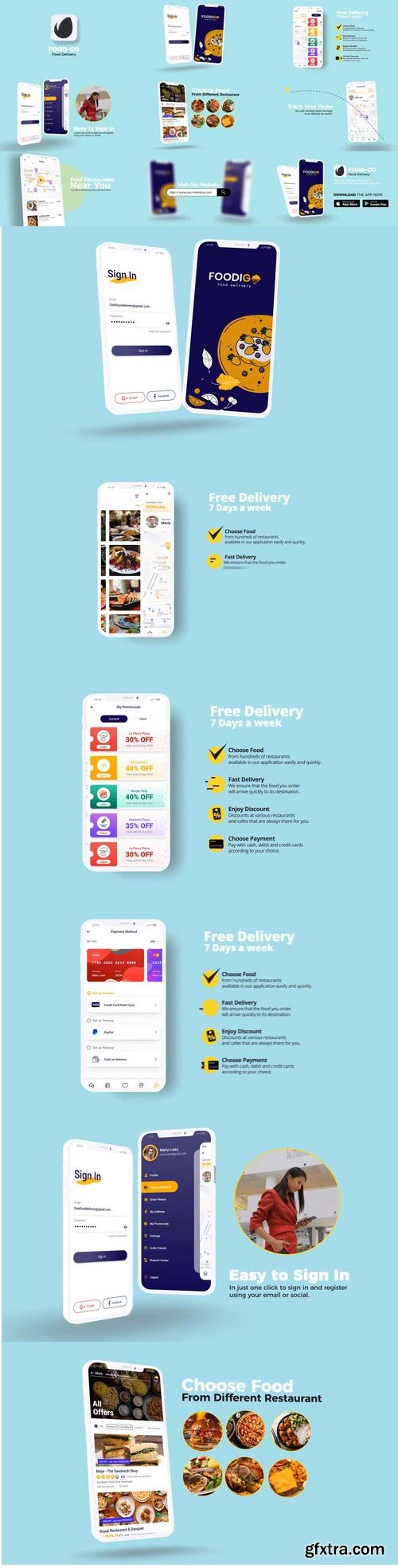Videohive - Food Delivery App Promo - 33059477