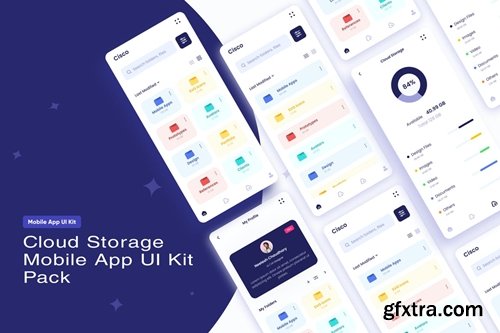 Cloud Storage App Concept Mobile App UI Kit