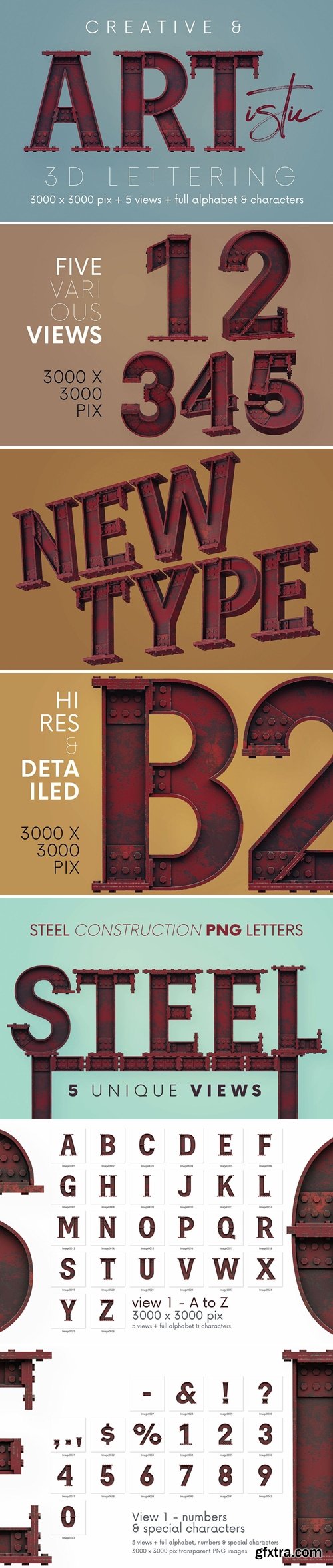 Steel Construction - 3D Lettering