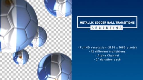 Videohive - Metallic Soccer Ball Transitions - Argentina - 33226829 - 33226829