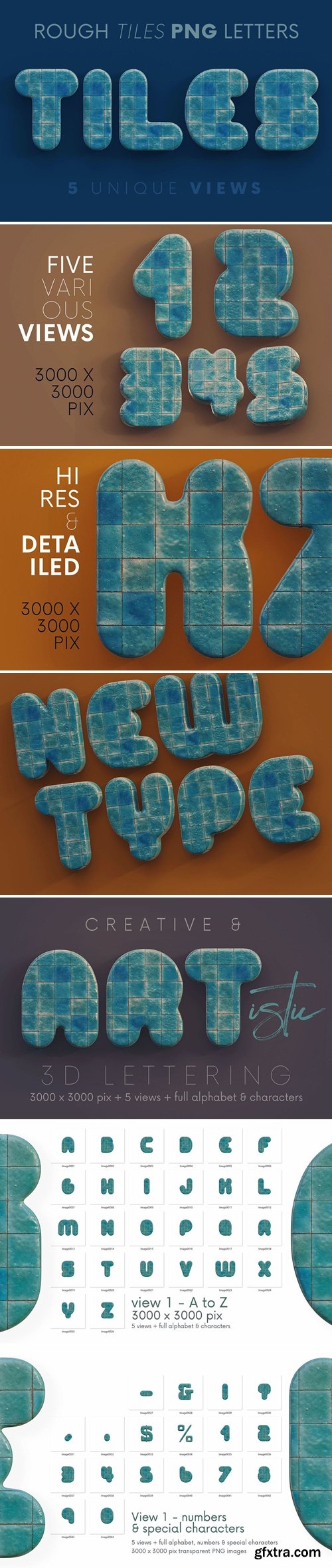 Rough Tiles - 3D Lettering