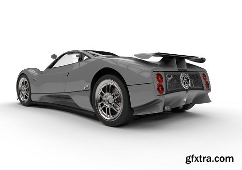 Pagani Zonda C12 Supercar High Poly 3D Model