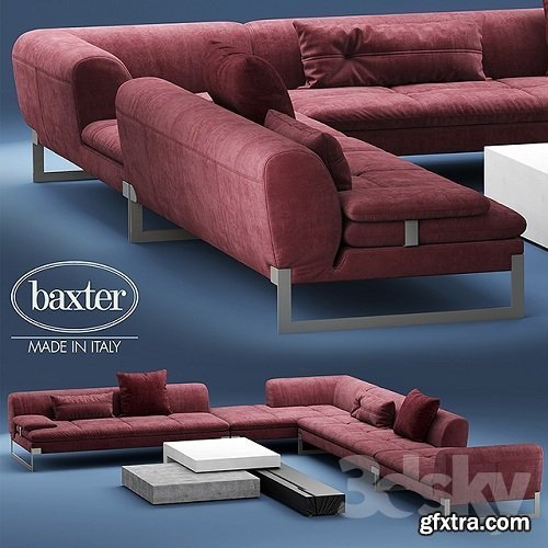 Sofa BAXTER VIKTOR Corner Sectional Leather Sofa