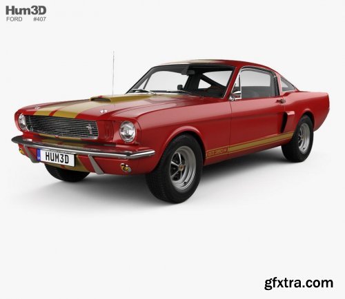 Ford Mustang GT350H Shelby with HQ interior 1966 3D model