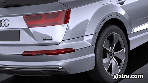 Audi Q7 E-Tron 2017 (vray) 3D Model