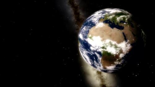 Videohive - Planet Earth Rotation with Milky Way in the Background - 33227131 - 33227131