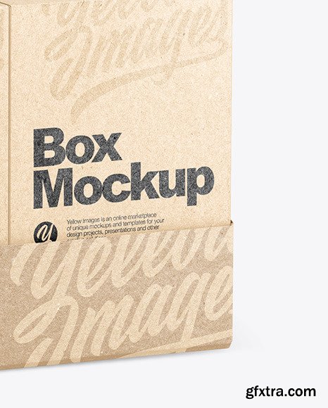 Kraft Display Box with 10 Kraft Boxes Mockup 86182