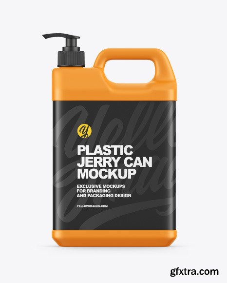 Plastic Jerry Can W/ Pump Mockup 86580