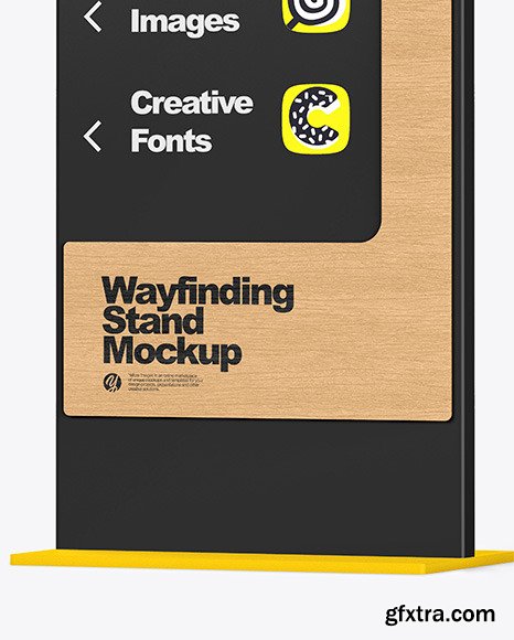 Wayfinding Stand With Wooden Frame 86598