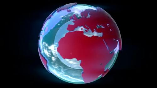 Videohive - CG Earth rotating globe - 33227196 - 33227196