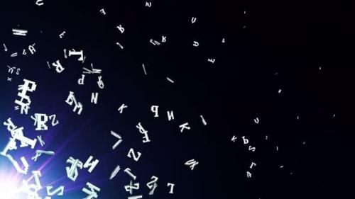 Videohive - Flying Random Alphabet Letters - 33230168 - 33230168