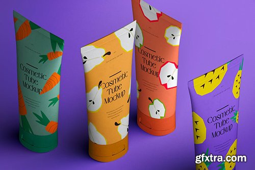 Isometric Cosmetic Tube Mockup QRMJ2EP