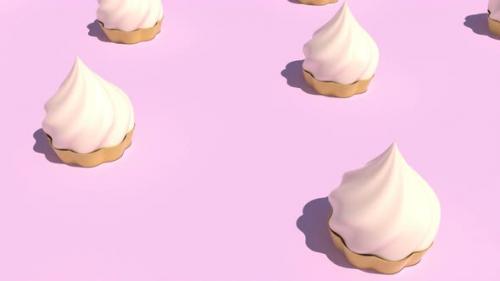 Videohive - Large Group of Ice Cream on Light Pink Back Able to Loop Seamless - 33237936 - 33237936