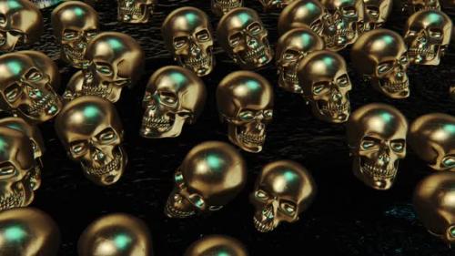 Videohive - Skull Gold Hd - 33239279 - 33239279